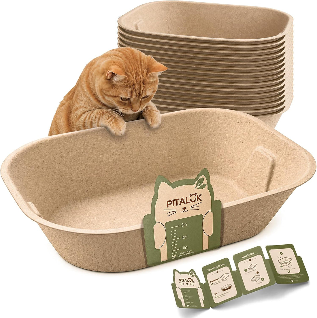 3-Pack Disposable Litter Box for Kittens