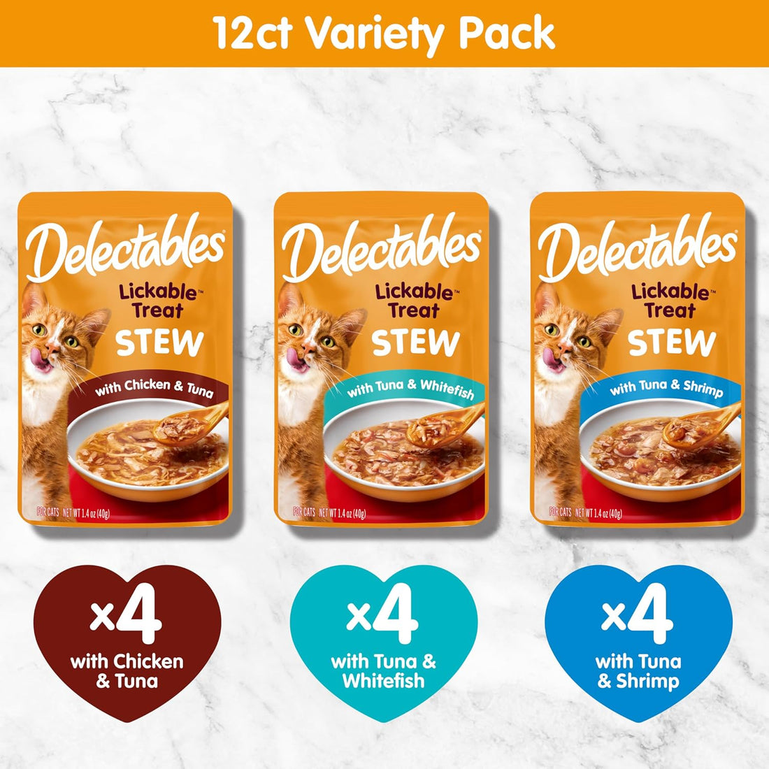 Delectables Lickable Treat Stew Wet Cat Treat & Food Topper