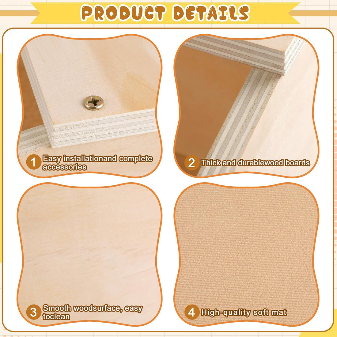 17"x12"x12" Wood Rabbit Nesting Box with Mat
