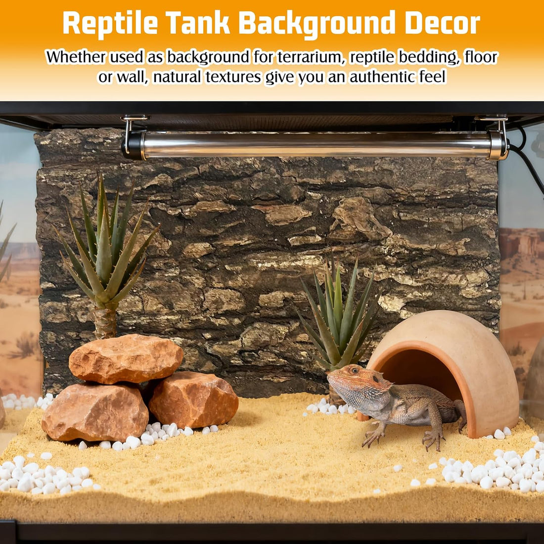 Reptile Cork Bark Bedding 6PCS Bearded Dragon Climbing Wall Mat