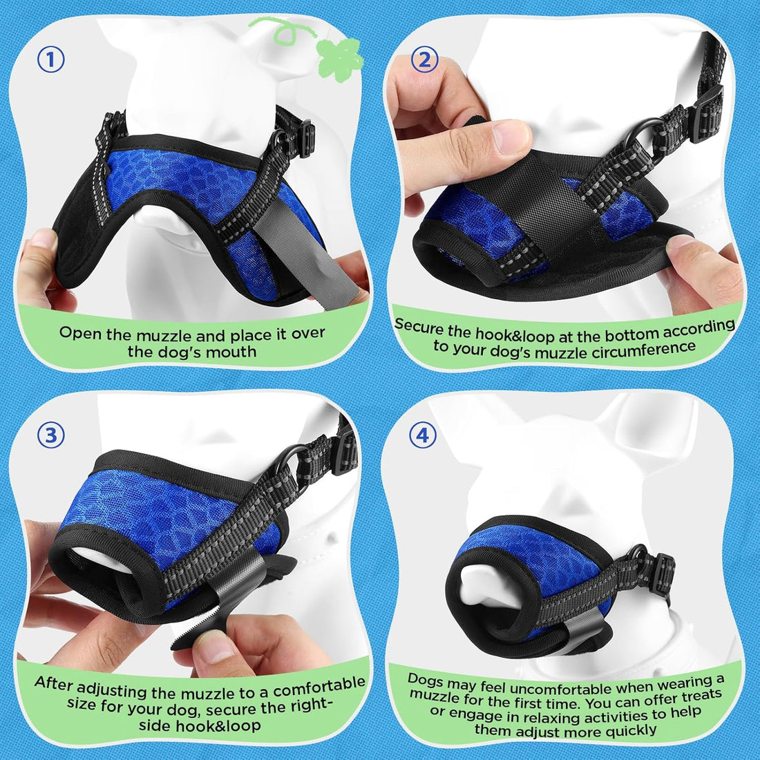 BONTHEE Dog Muzzle,Soft Breathable Mesh