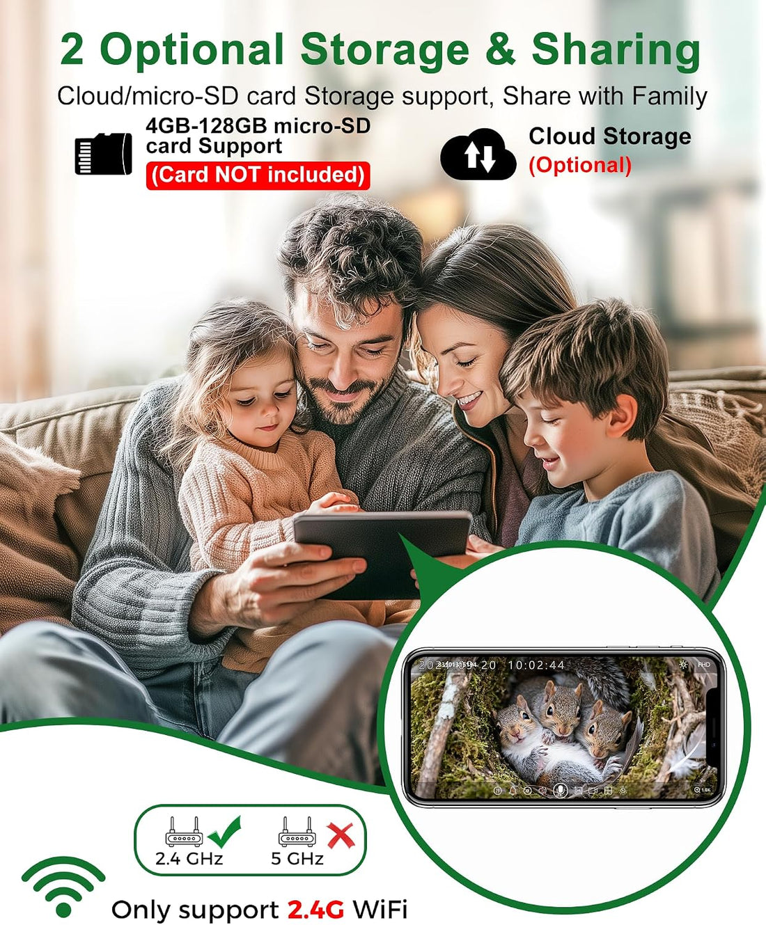 KinetCam Smart Squirrel Box with Camera,Separate Camera