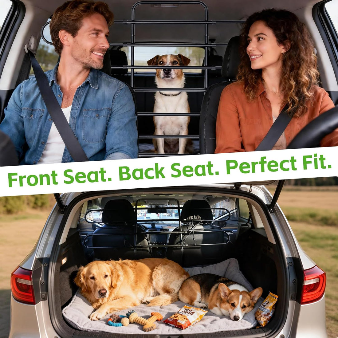 Metal Dog Barrier for Cars, SUVs, Trucks