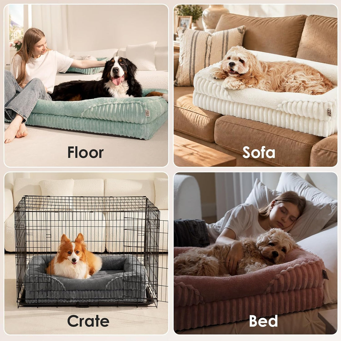 EHEYCIGA Orthopedic XL Dog Bed 42x30 Inch, Memory Foam Dog Couch