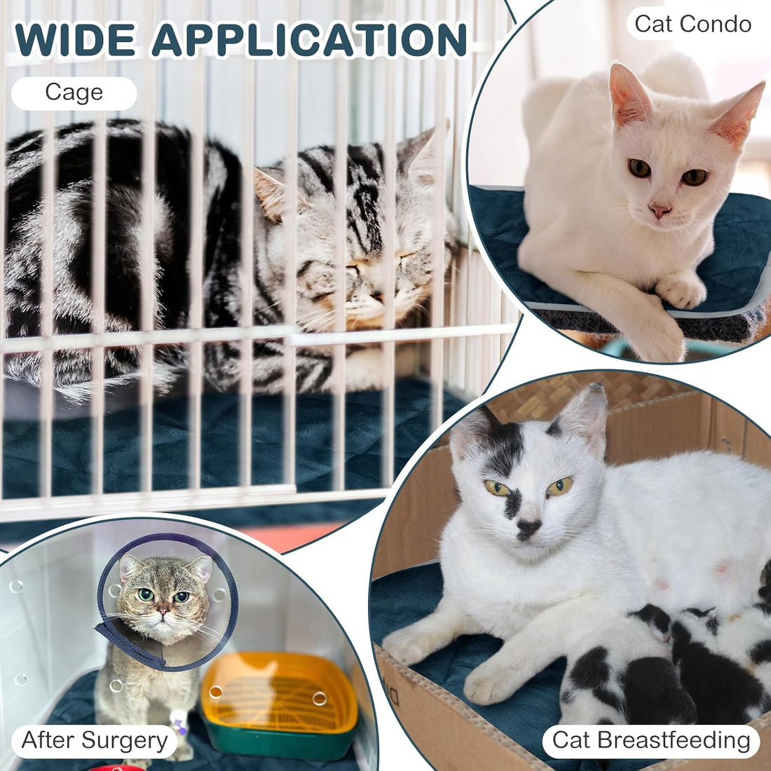 2 Pack Self Warming Cat Bed Thermal Pet Mat