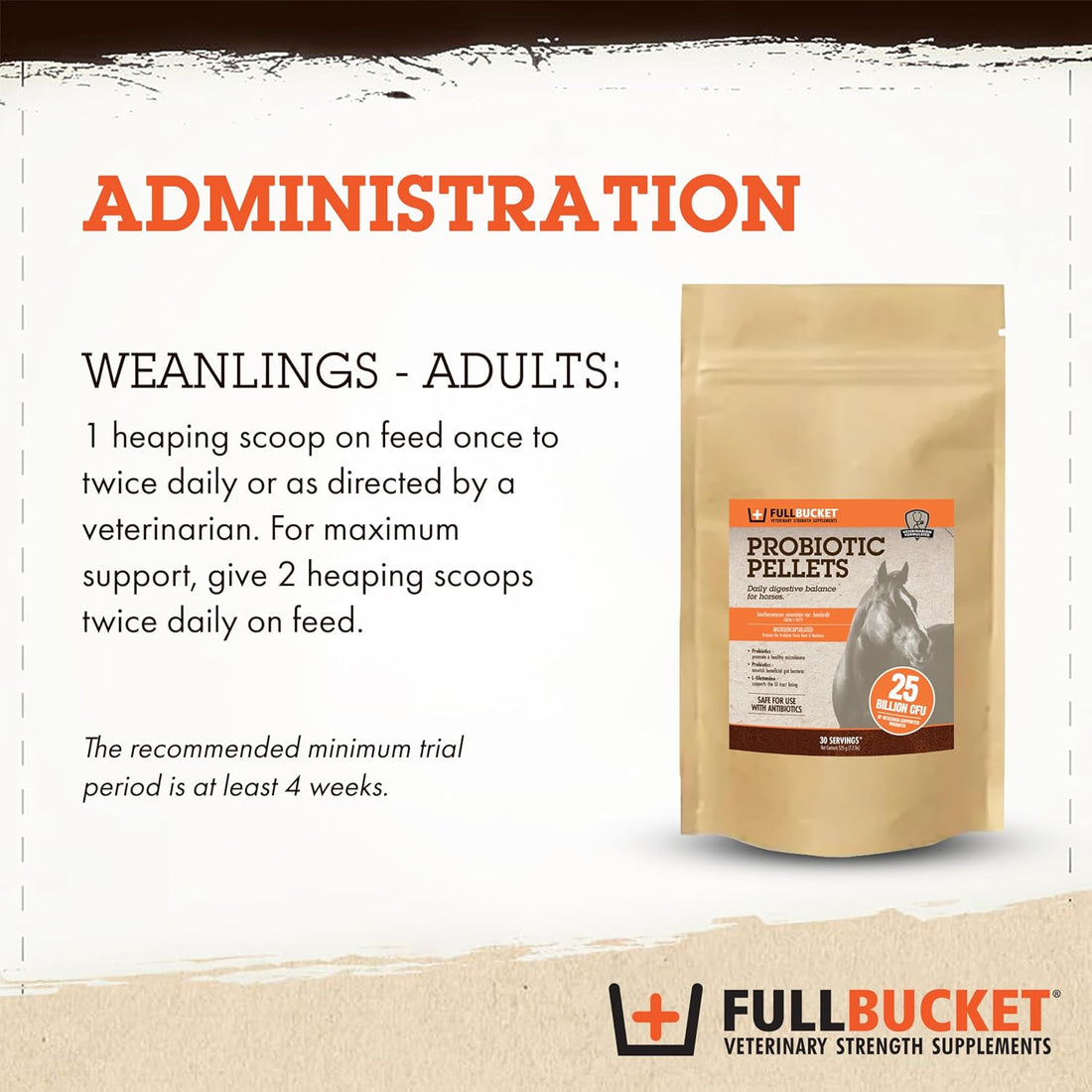 FullBucket Equine Probiotic Pellets with Saccharomyces boulardii