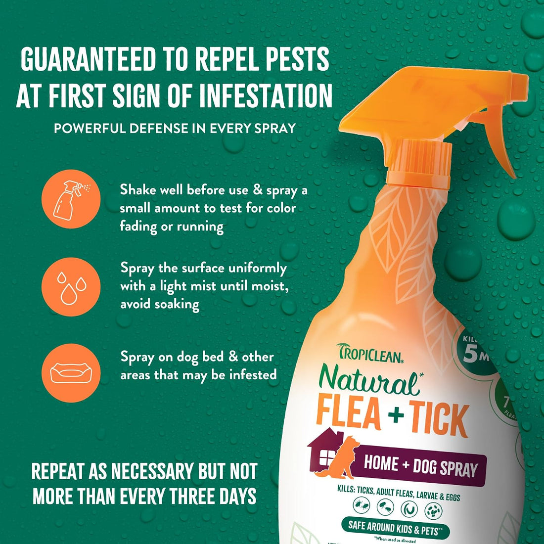 TropiClean Natural Flea Spray for Dogs & Home