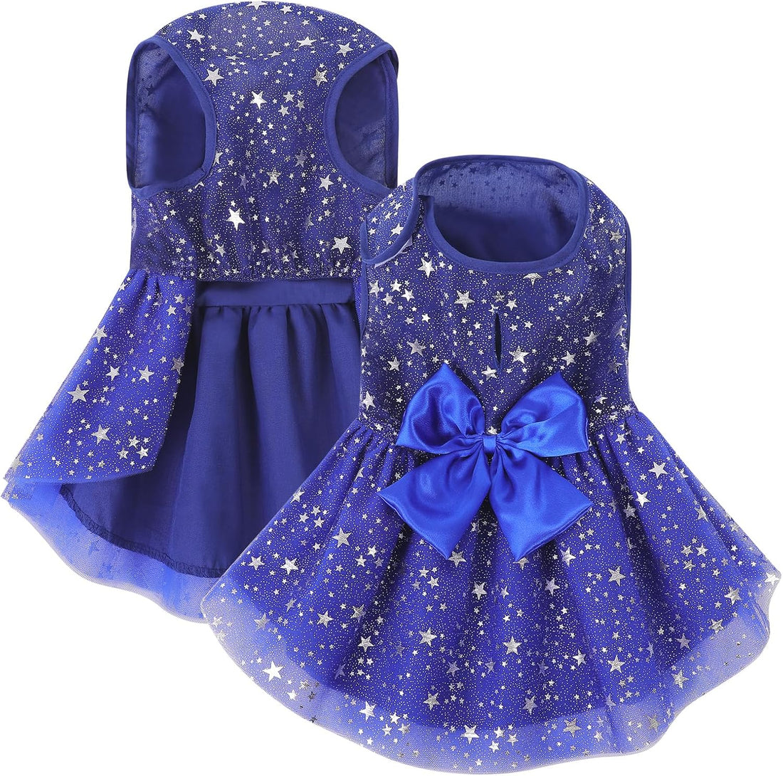 ASENKU Dog Dress Pet Wedding Dress Lace Puppy Birthday Party