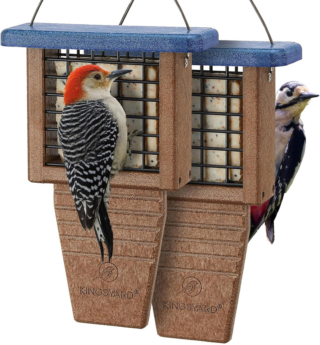 Kingsyard Suet Bird Feeder with Tail-Prop