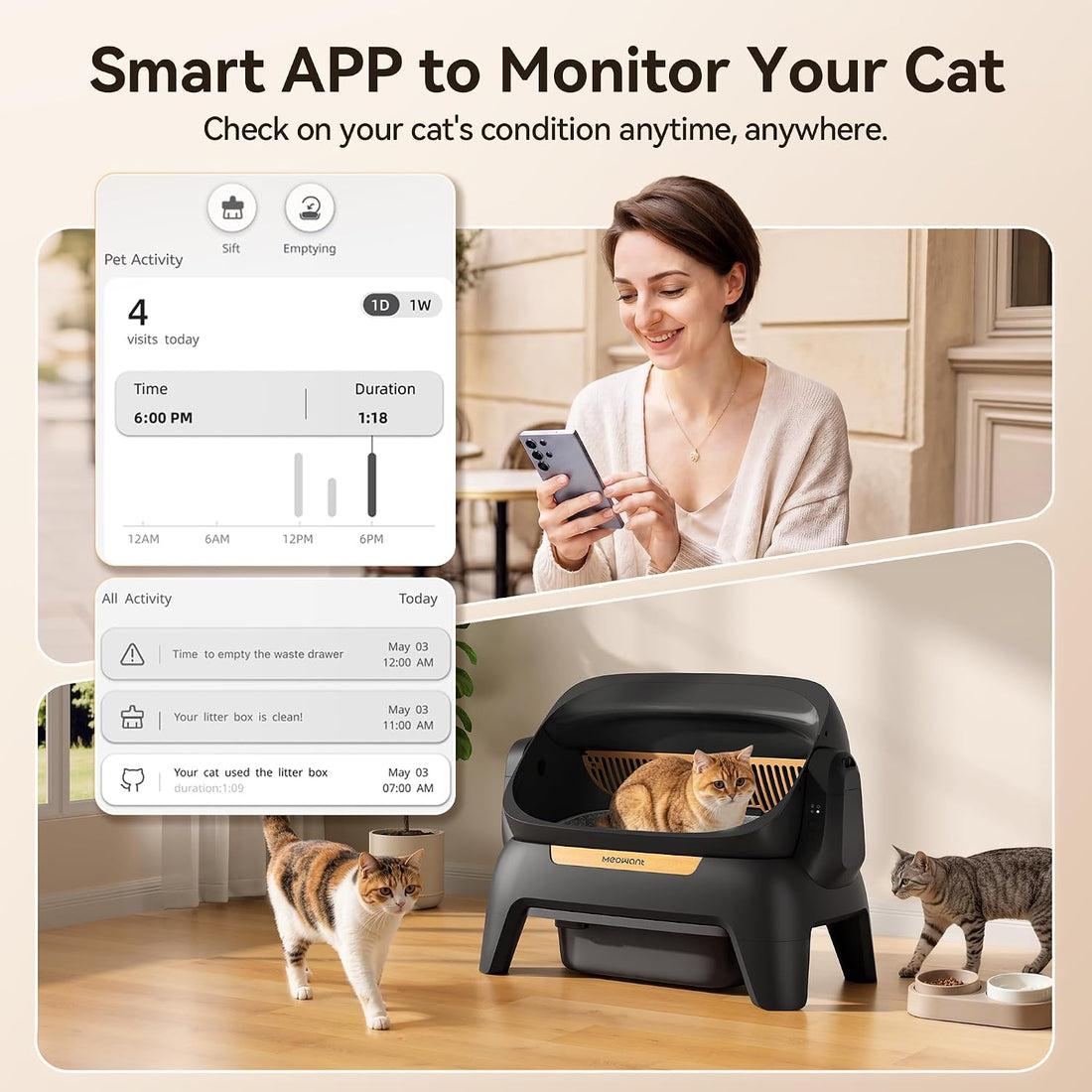 Meowant Extra Large Automatic Litter Box