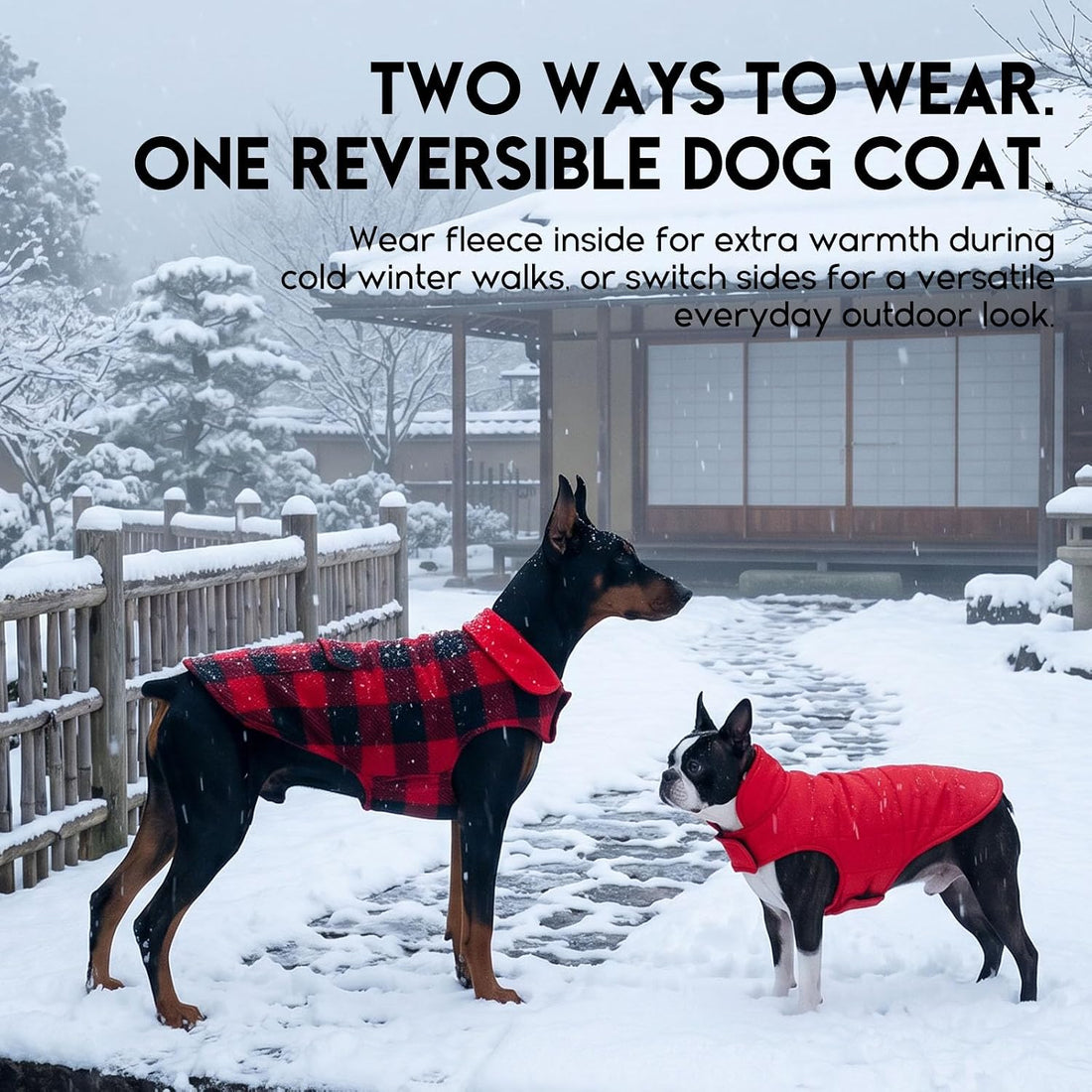 ASENKU Reversible Dog Winter Coat