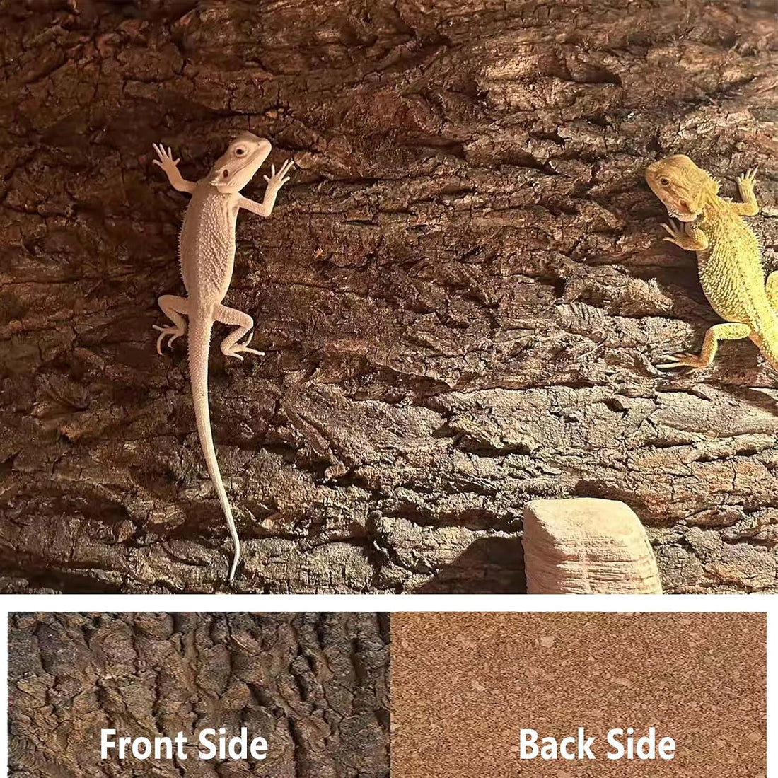 2PCS 11.8"x7.8" Natural Thickened Reptile Cork Bark Terrarium
