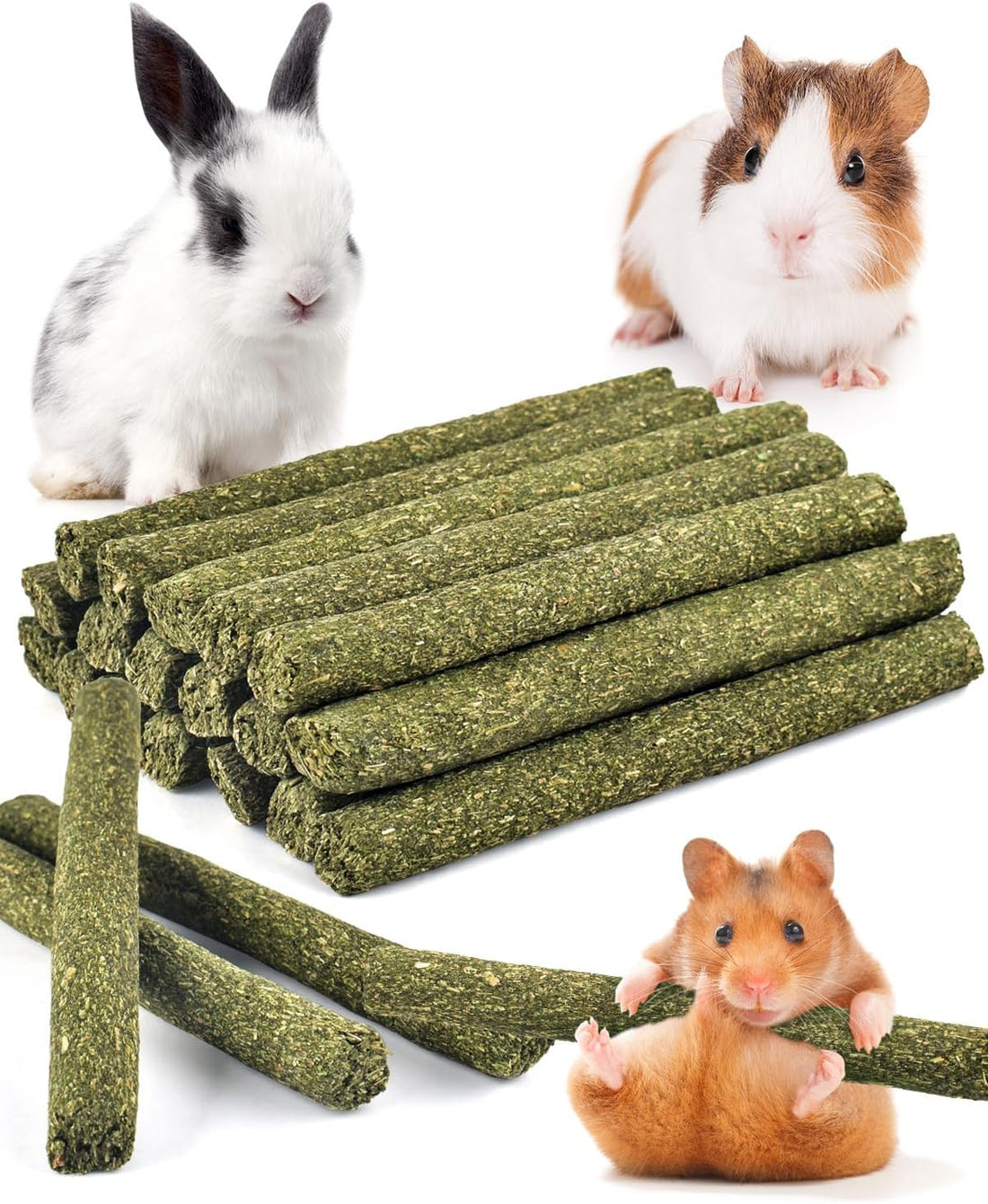 Bissap Timothy Hay Sticks for Rabbits 38PCS