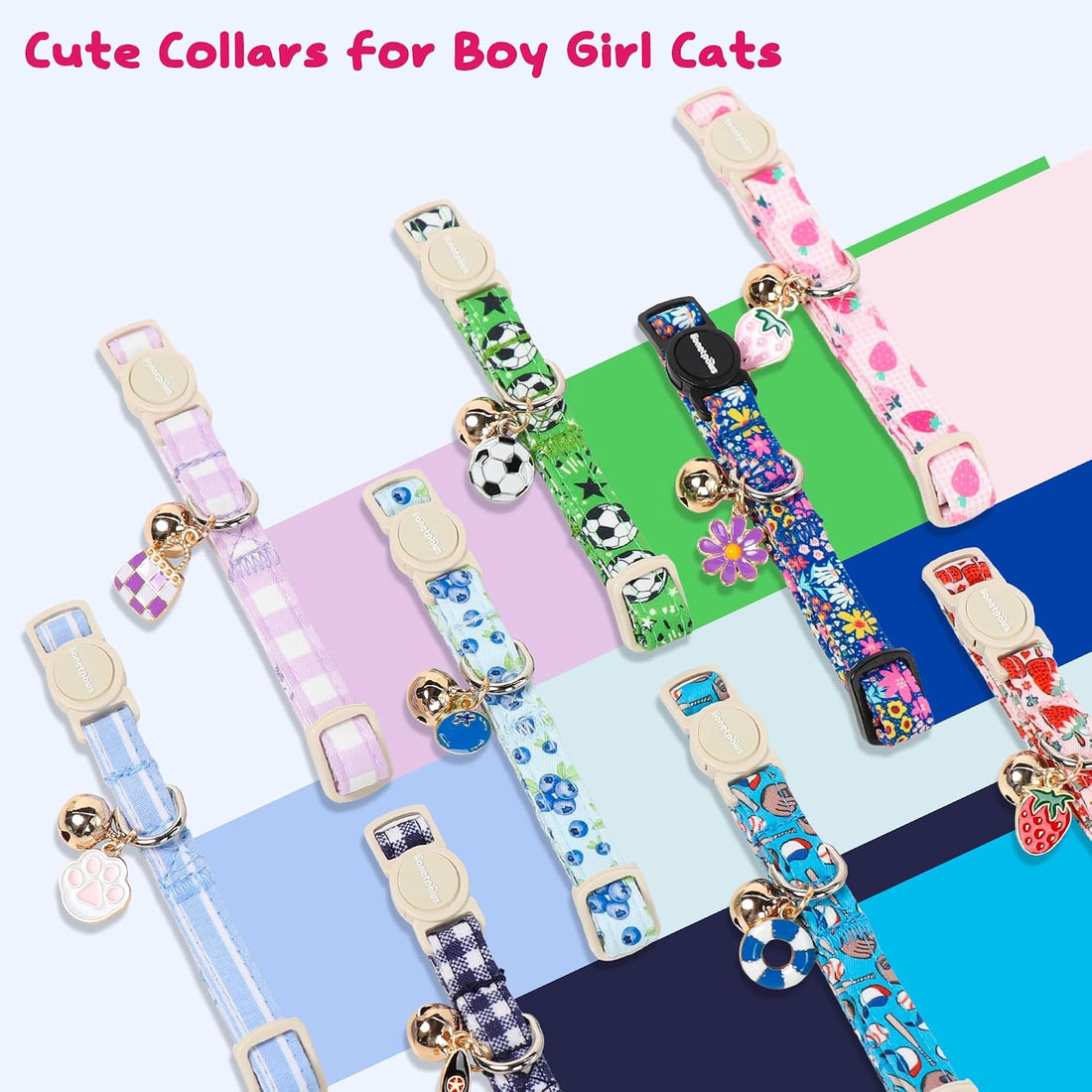 LIONET PAWS 2 Pack Breakaway Cat Collars