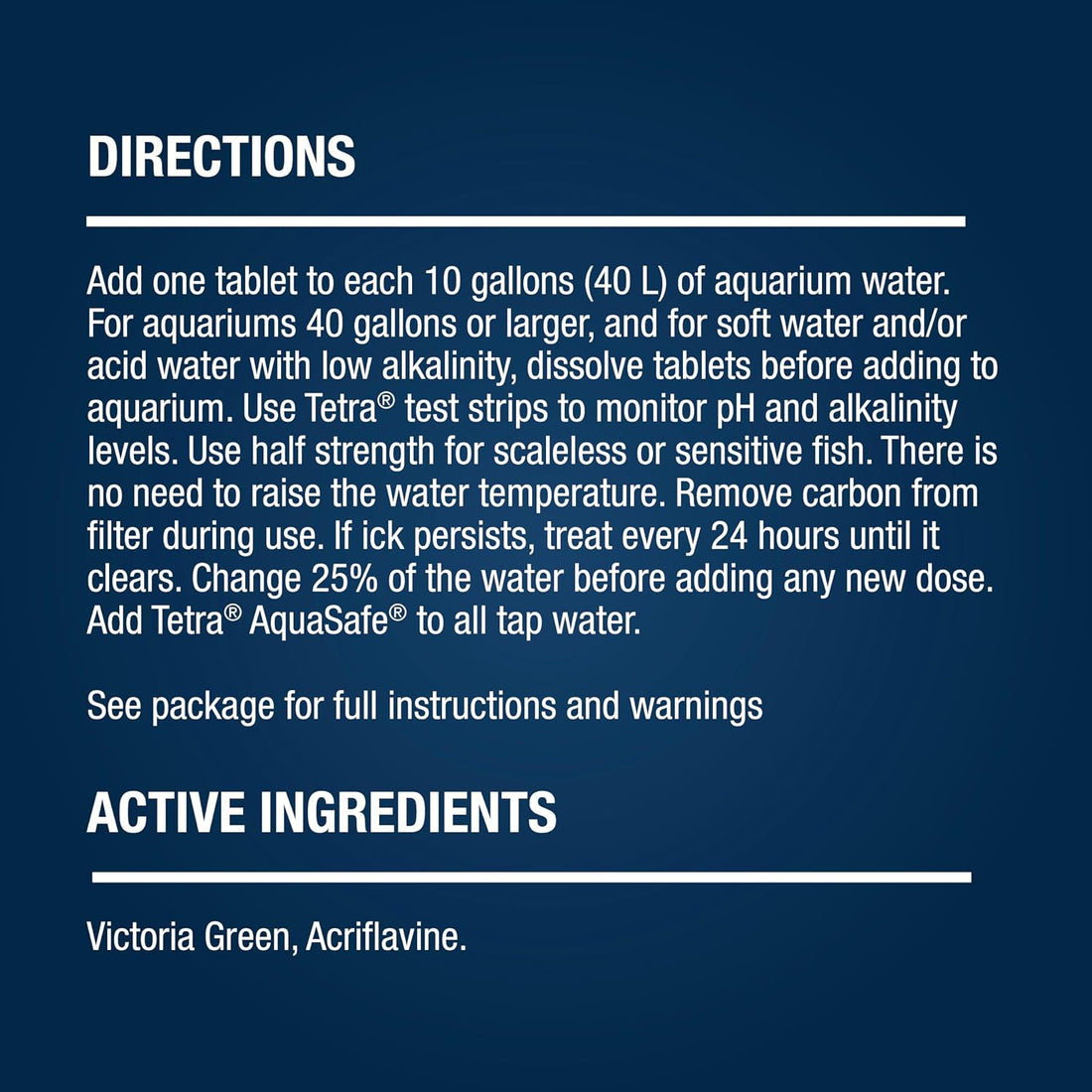 Tetra Ick Guard Conditioning Remedy for Fish, 8 Count