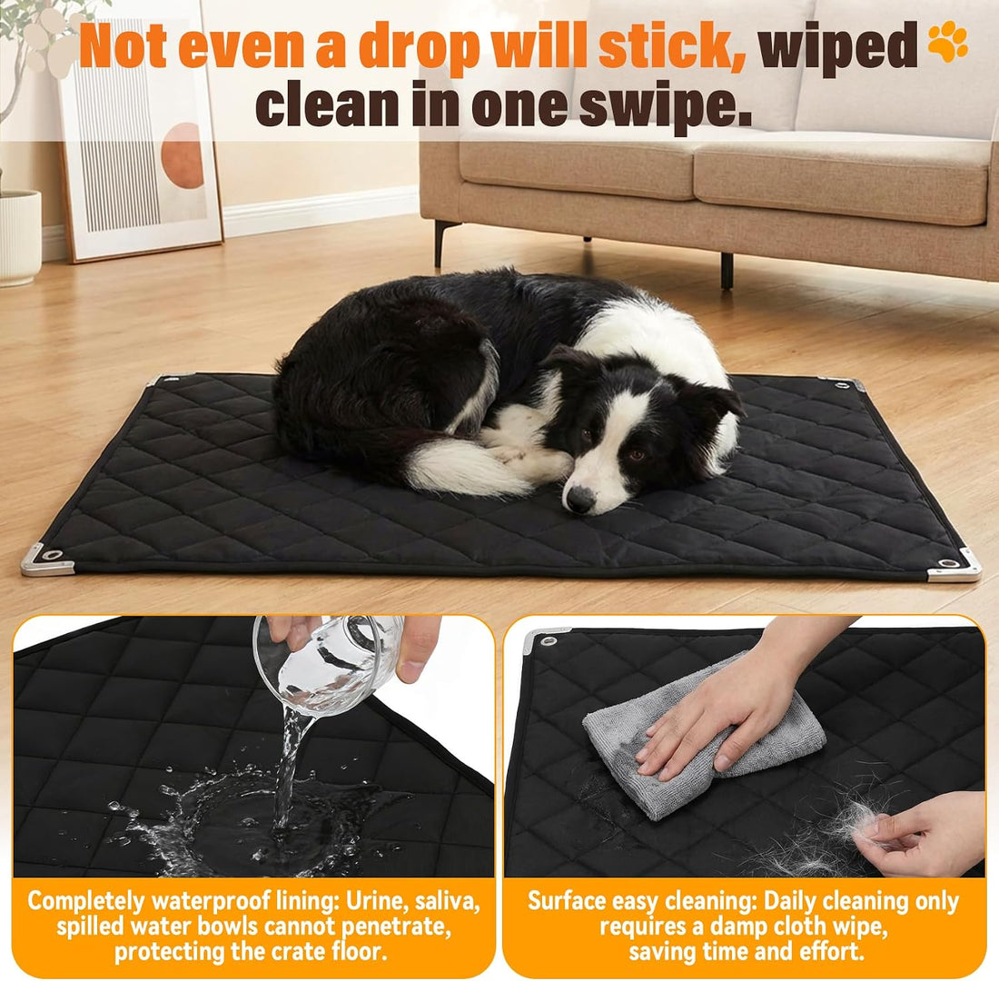 Brobear 35" x 22"Chew Proof Crate Pad for Aggressive Chewers