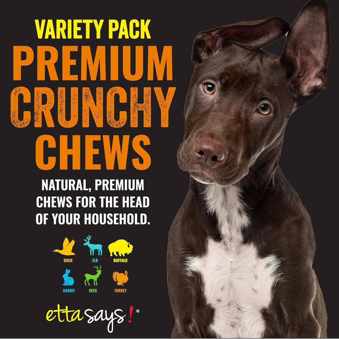 etta says! Premium Crunchy Dog Chews 7” Variety Pack