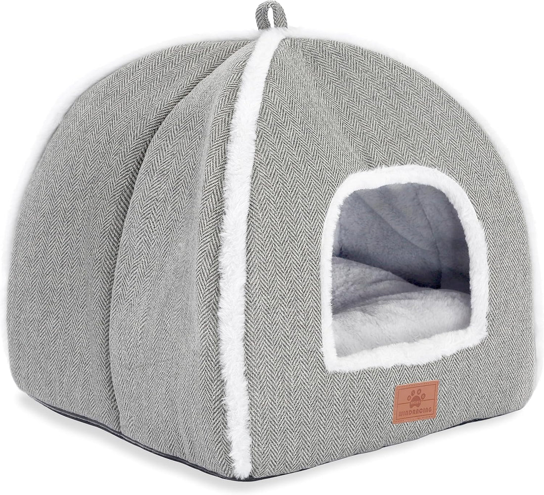 Cat Beds for Indoor Cats-Cat Bed Cave House Tent for Kittens