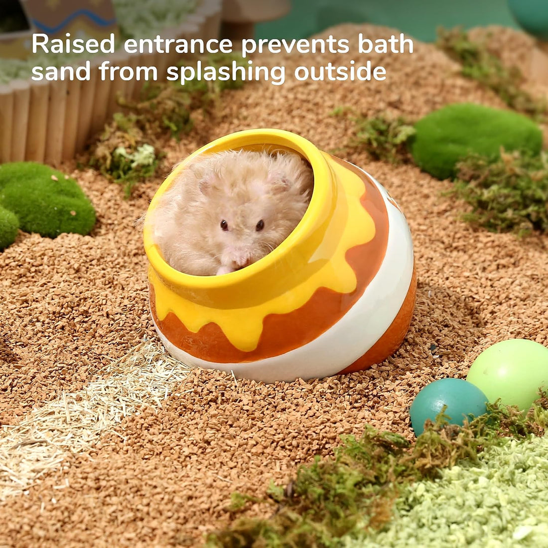 Halloween Pumpkin‑Shaped Ceramic Hamster Hideout, Small Pet House