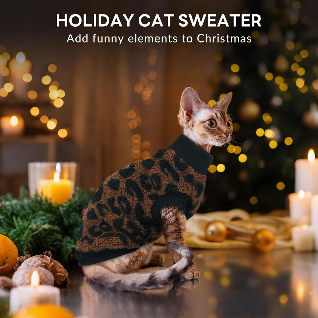 PUMYPOREITY Cozy Fleece Cat Sweater