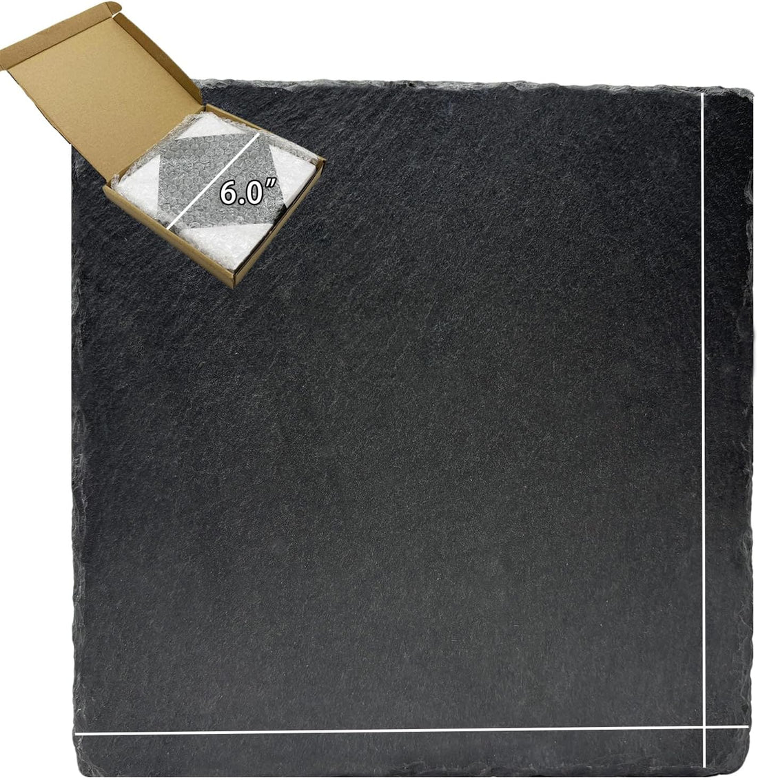 Reptile Basking Platform, 6 x 6 Inches Slate Rock