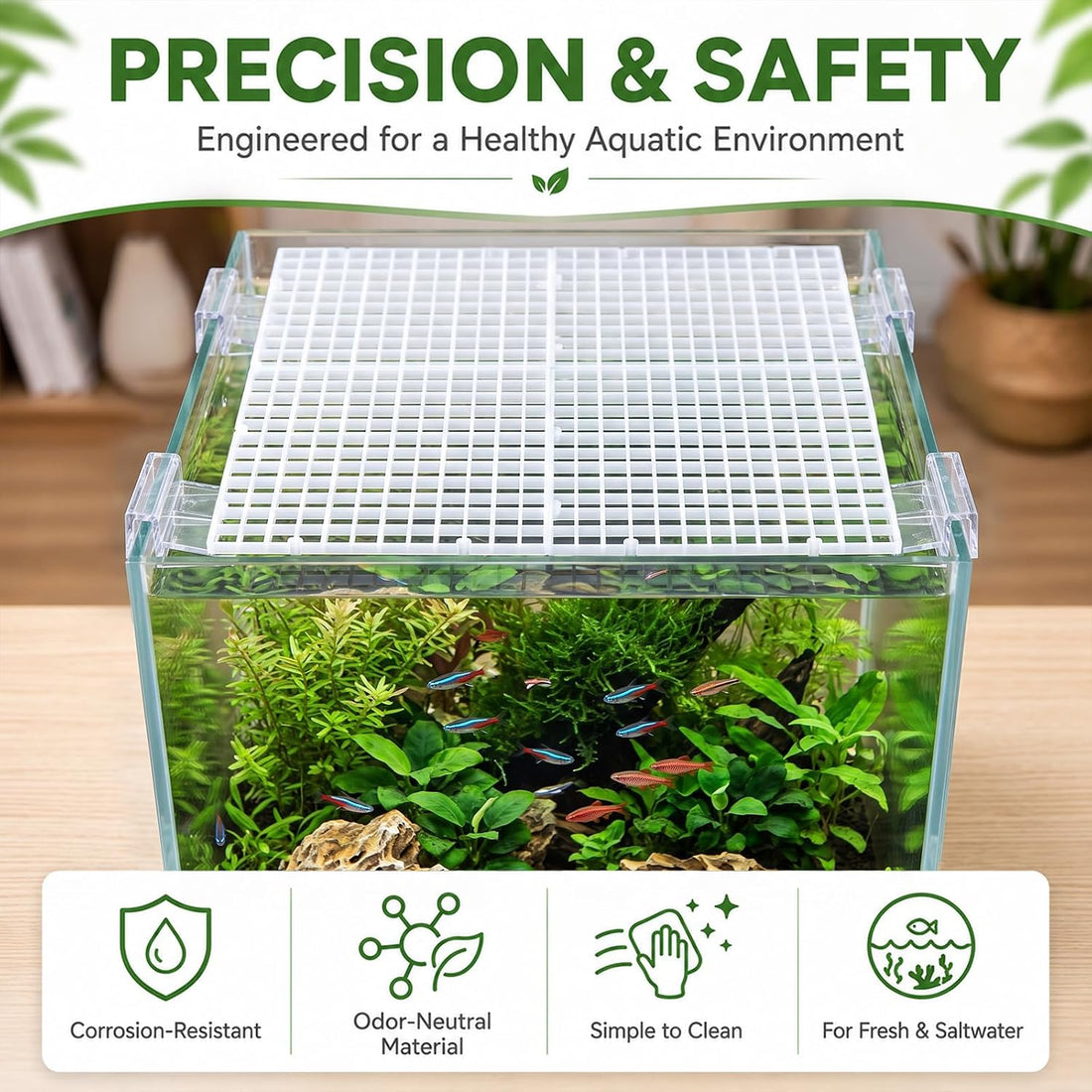 Okllen Set of 12 Plastic Egg Crate Aquarium Divider with 12 Clips