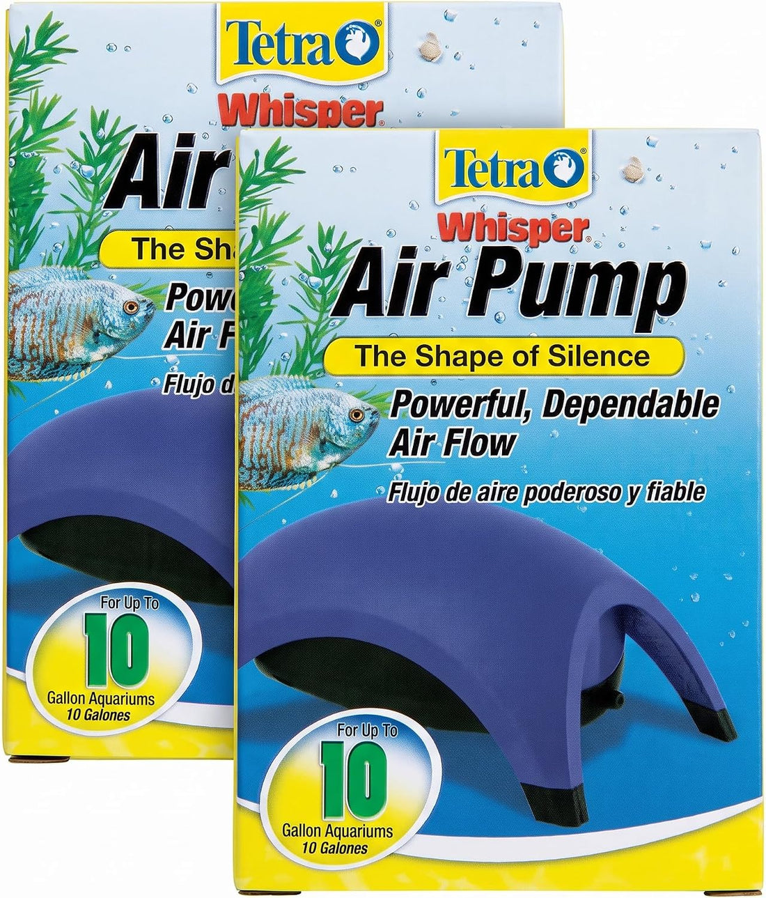 Tetra Whisper Air Pump for Up to 10 Gallon Aquariums, Non-UL