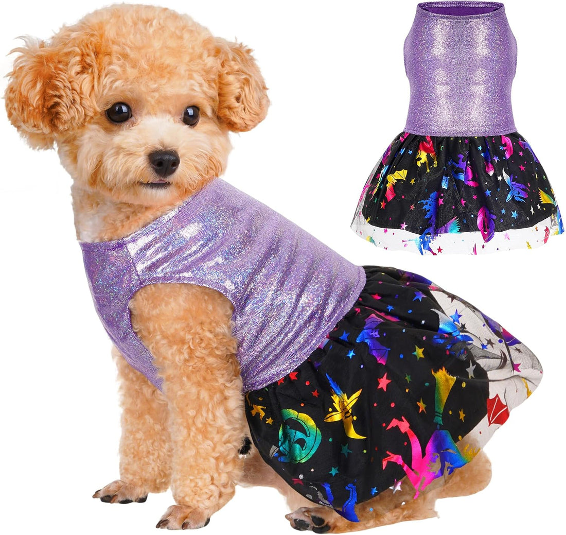 Dog Halloween Costume Dog Dress Witch Tulle Skirt Halloween Pet
