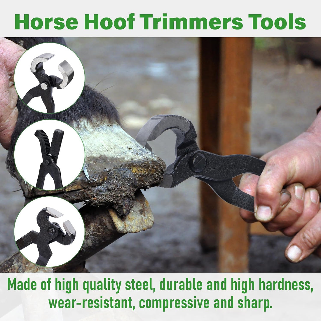 lukar 8PCS Farrier Tools Kit Horse Hoof Trimmers Set