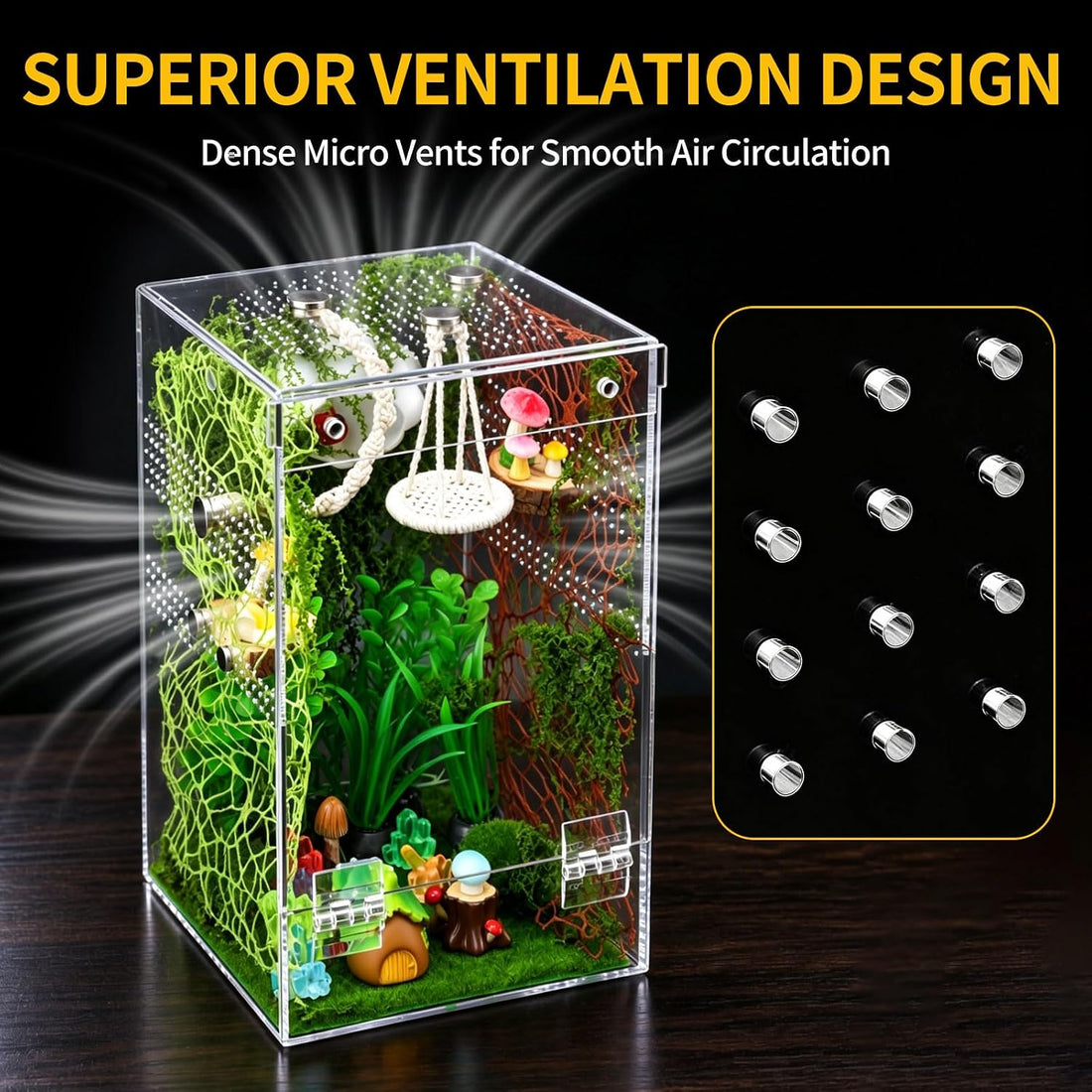 VISCOO 39 Pack Jumping Spider Enclosure,Spider Terrarium
