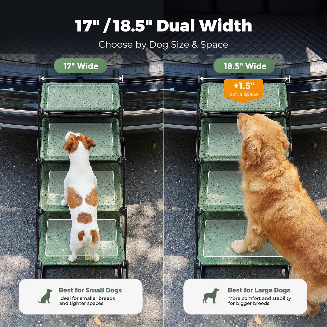 4โStep Dog Stairs for Car Trunk