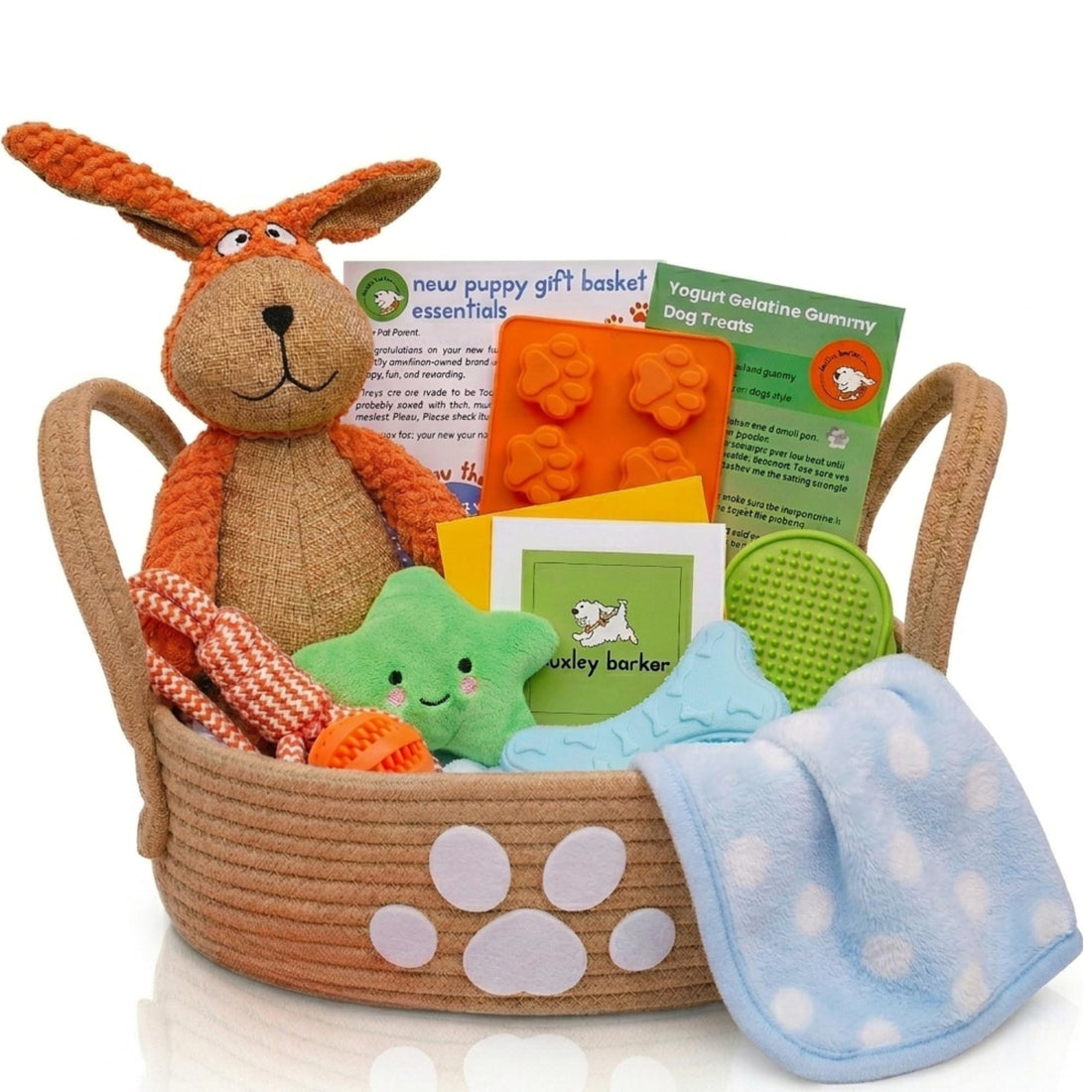 Premium Puppy Starter Kit - New Puppy Gift Basket with Essentials
