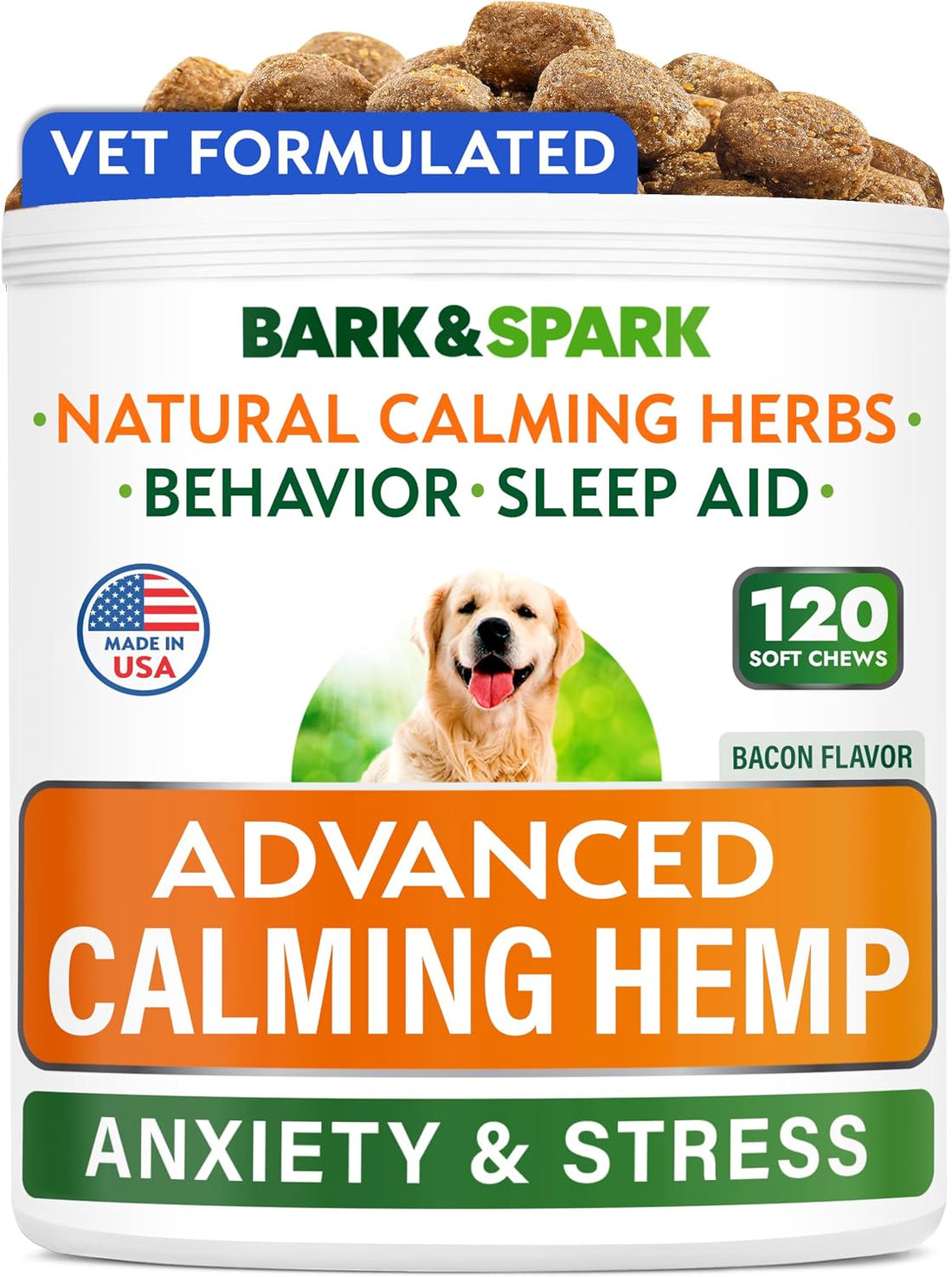 Dog Melatonin - Calming Sleep Aid Chews for Anxiety Relief, Relaxation