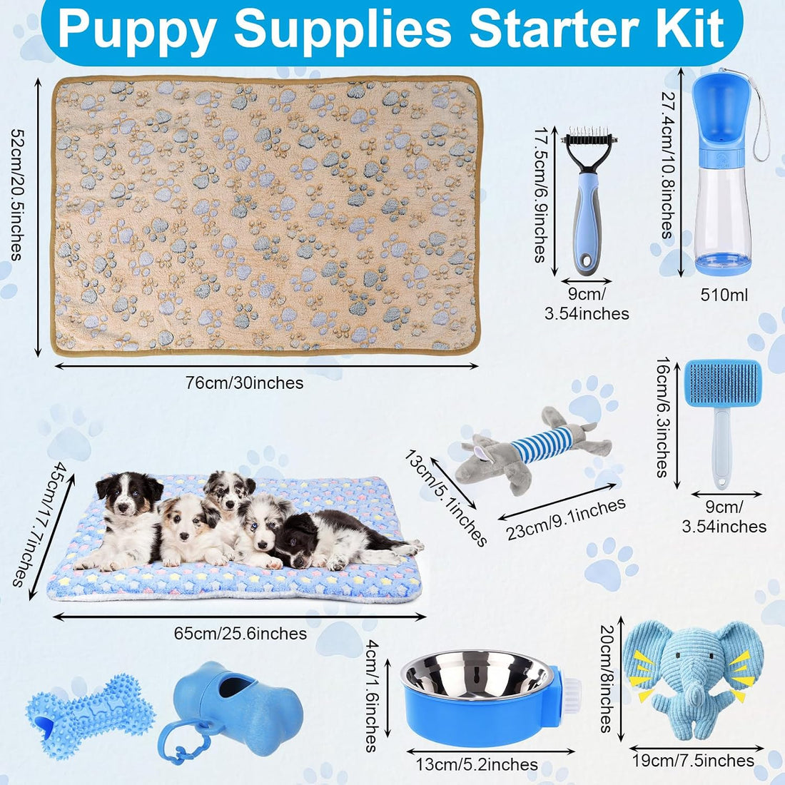 30 Pcs Puppy Starter Kit No Pull Harness Set