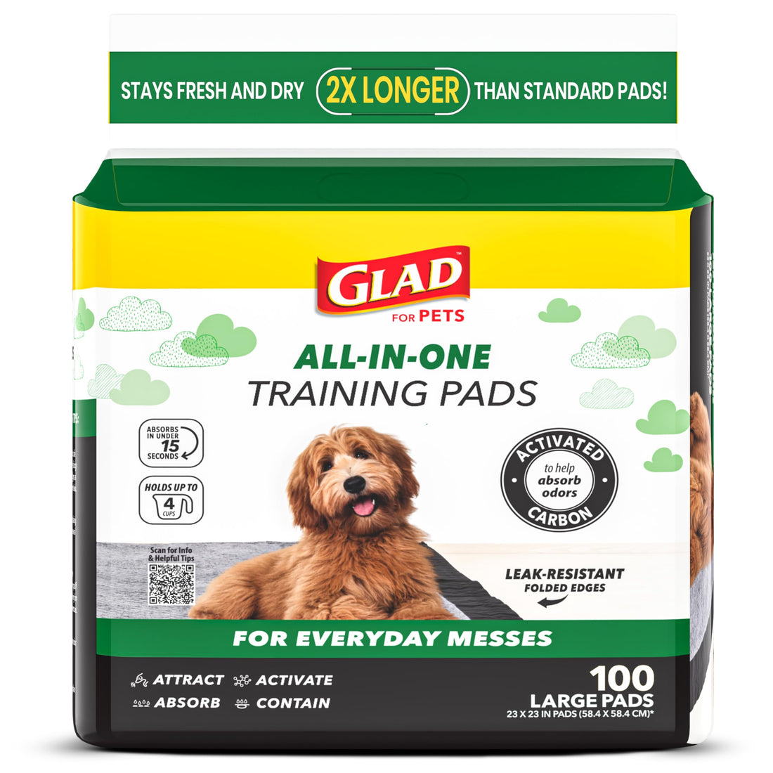 Glad for Pets Black Charcoal Puppy Pads