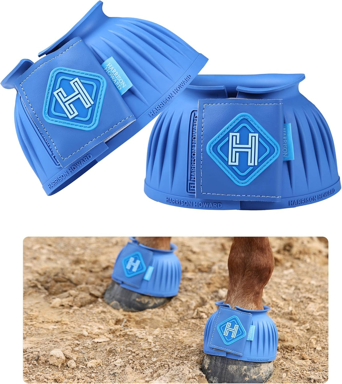 Harrison Howard Rubber Pull-on Bell Boots, Hoof Overreach Protection