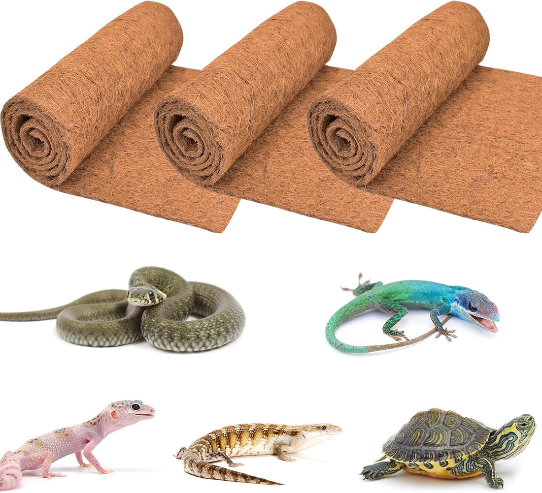 ZeeDix 10 Pcs Reptile Carpet 12x12 Inch Coconut Fiber Mat for Tank