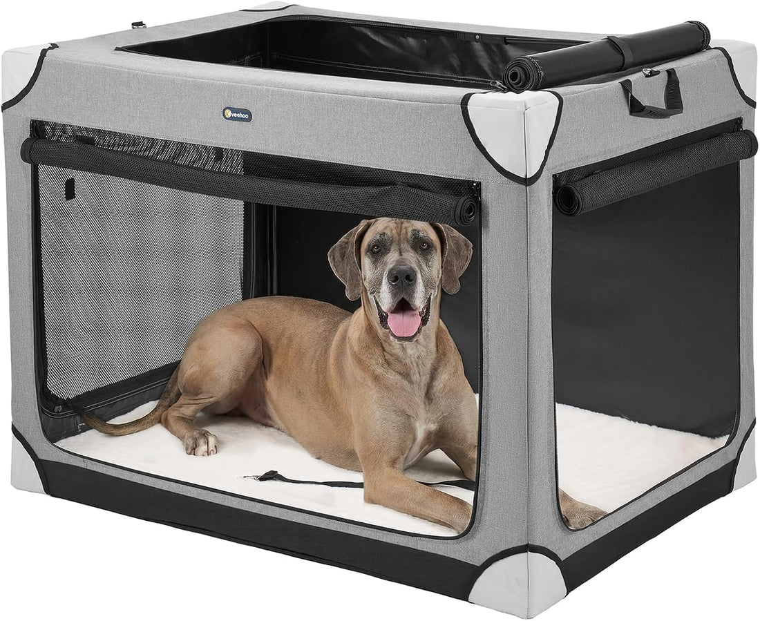 Veehoo 48" Collapsible Dog Travel Crates Portable Dog Kennel