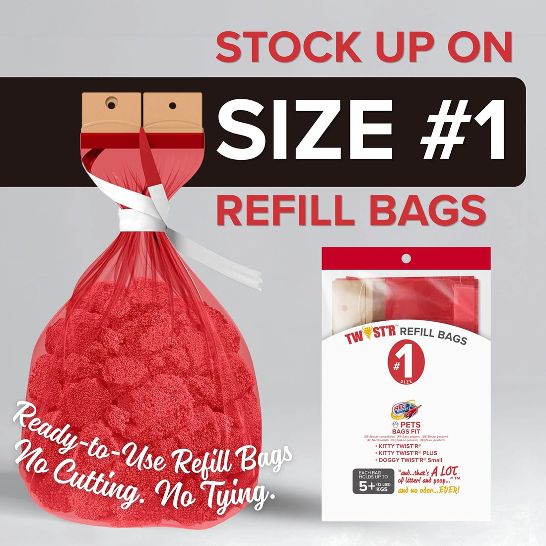 Red Rocket Doggy Twist'R Small Waste Disposal System