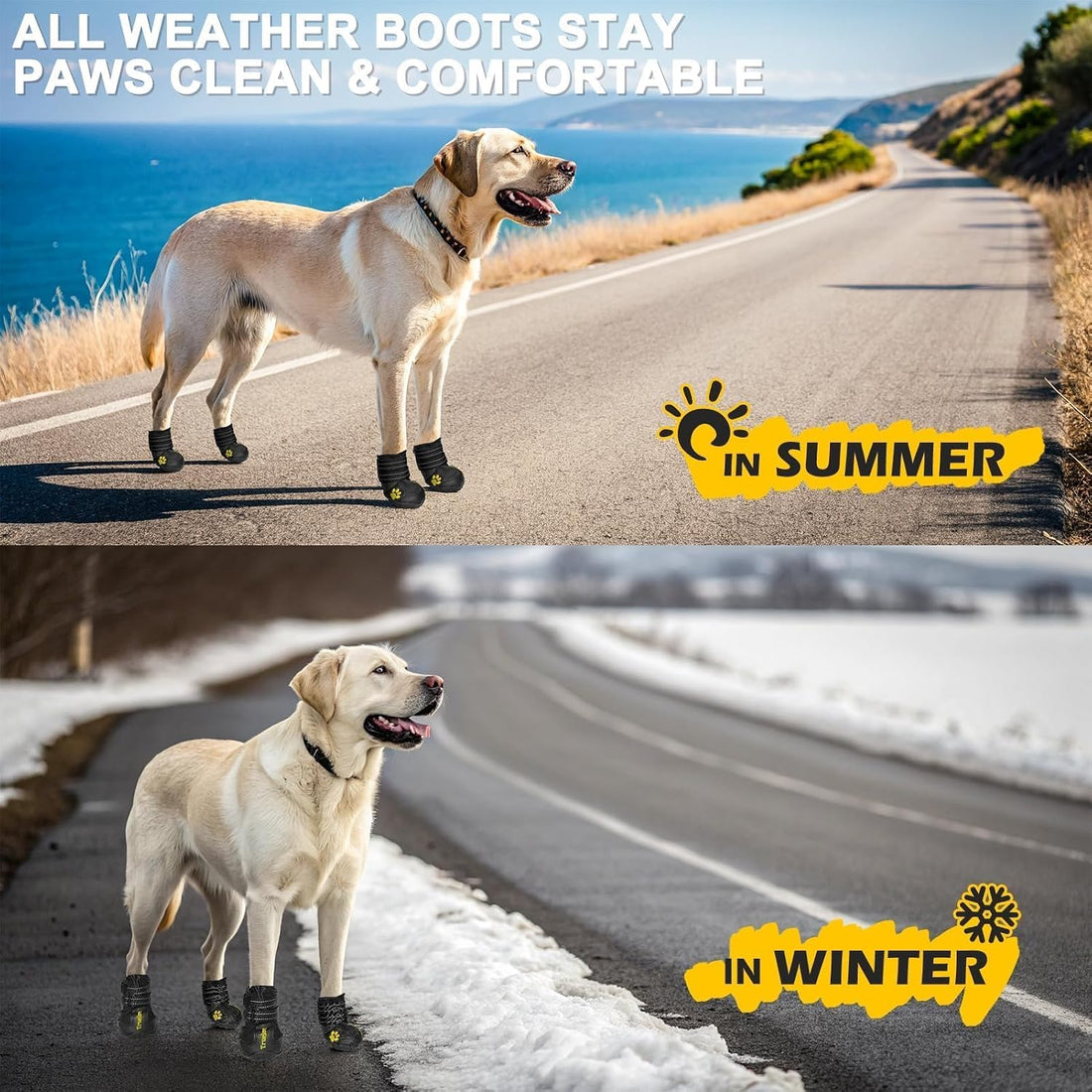 EXPAWLORER Dog Shoes for Large Dogs, Dog Shoes for Hot Pavement