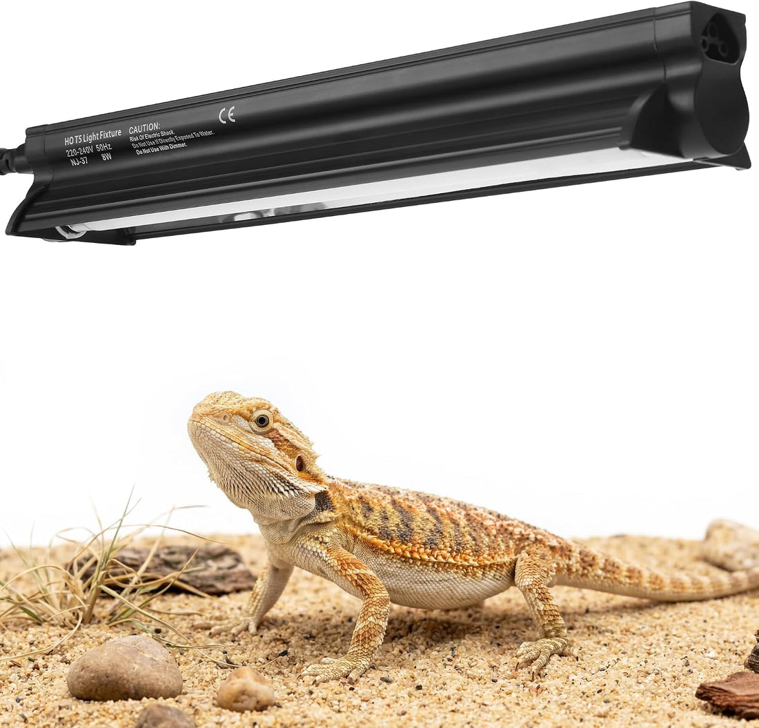 T5 HO UVB Reptile Light Kit, 12.4" Fixture with 8W 5.0 UVB Tube