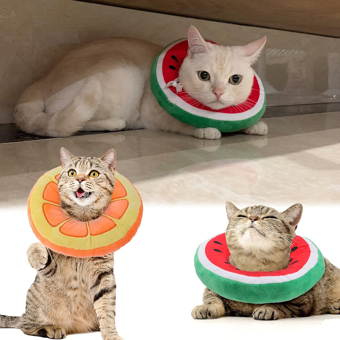 Frienda 2 Pack Adjustable Cat Cone Collar Soft Small Cat Recovery