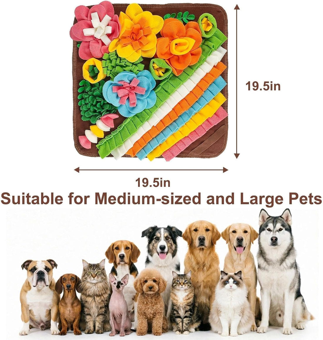 19.5" Large Snuffle Mat for Dogs - Dog Sniff Mat