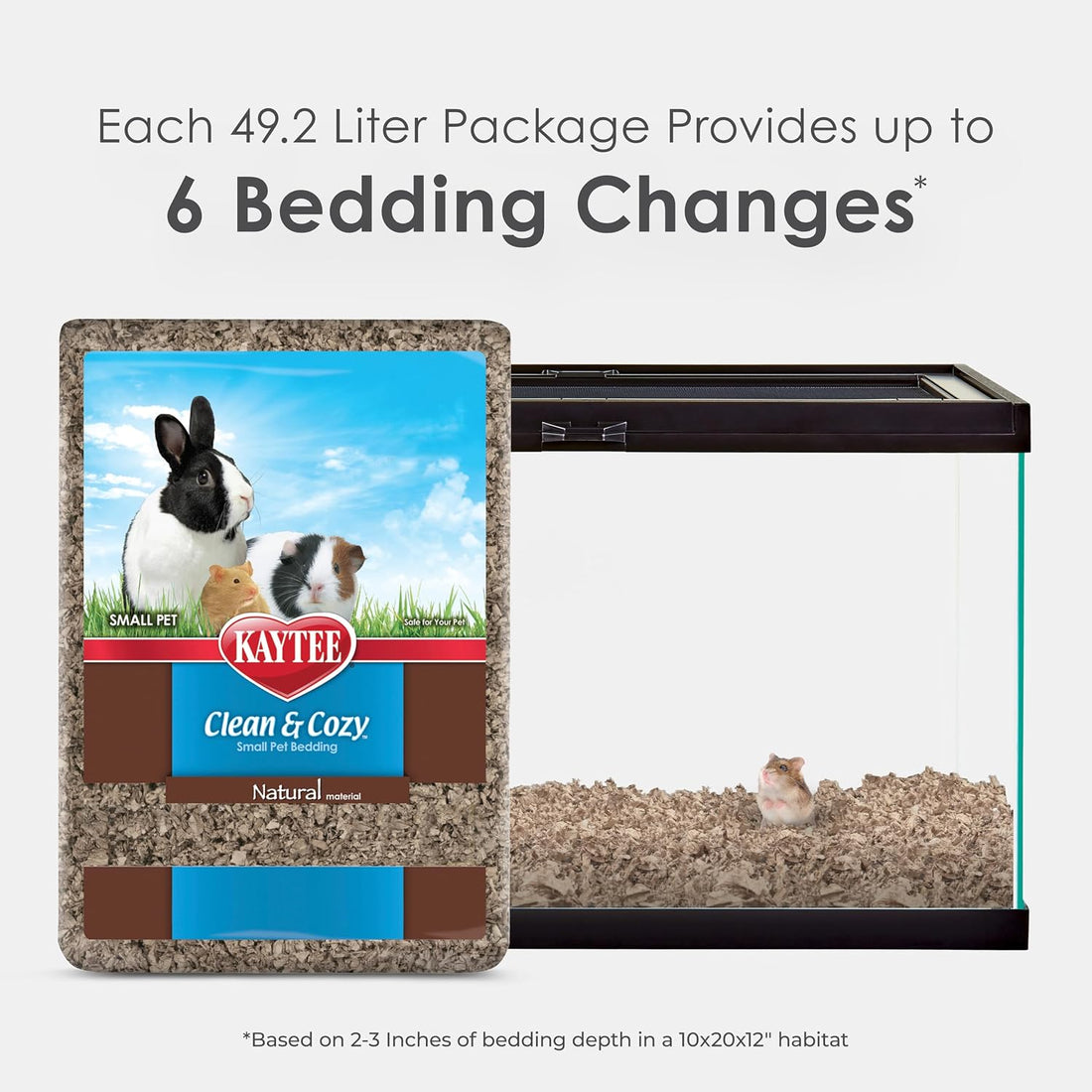 Kaytee Clean & Cozy Natural Paper Bedding, 49.2 Liters