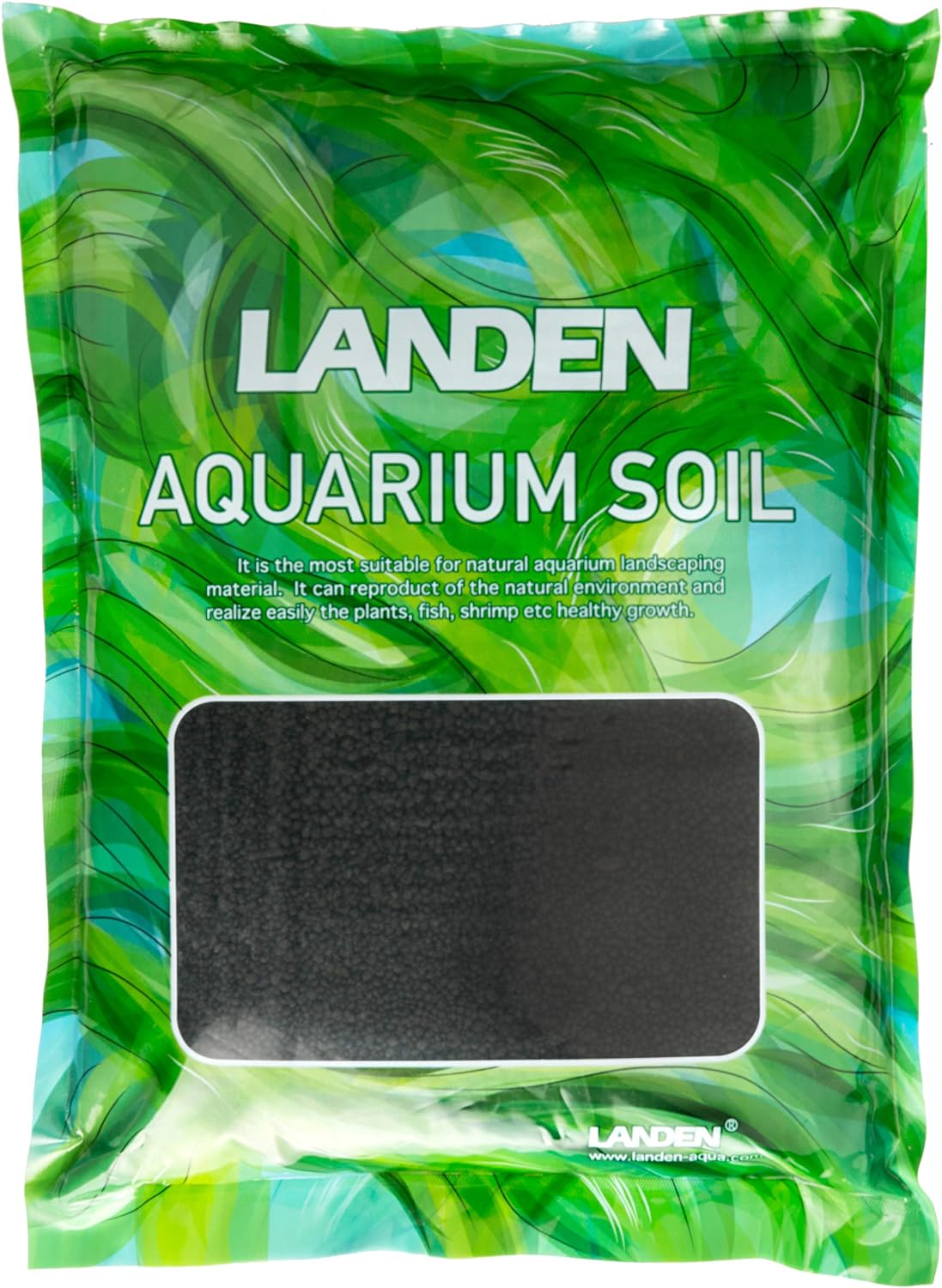 LANDEN Aquarium Substrate Soil for Plant Shrimp Tank,5L Black Medium