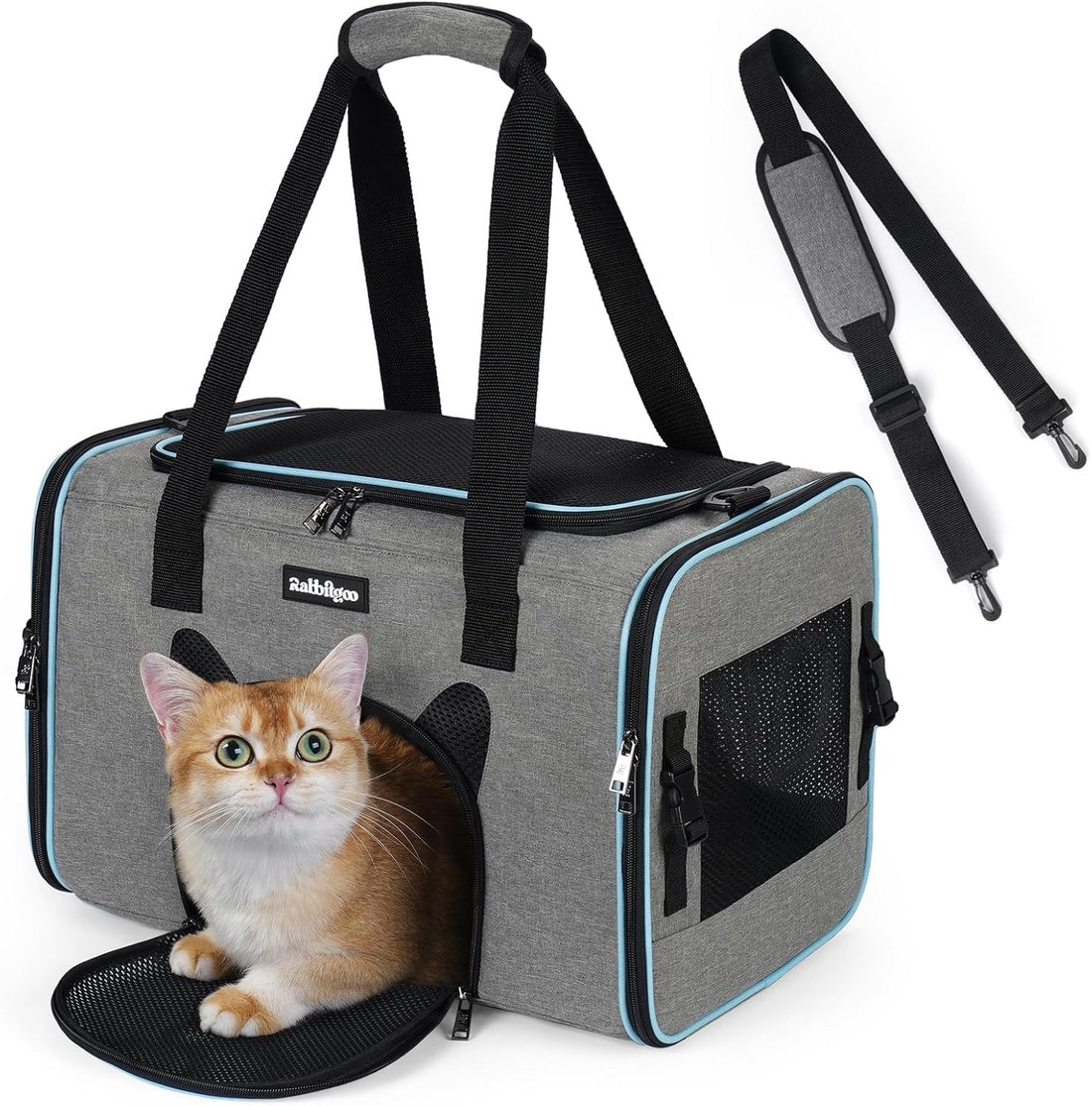 rabbitgoo Cat Carrier Soft with Safety Buckles