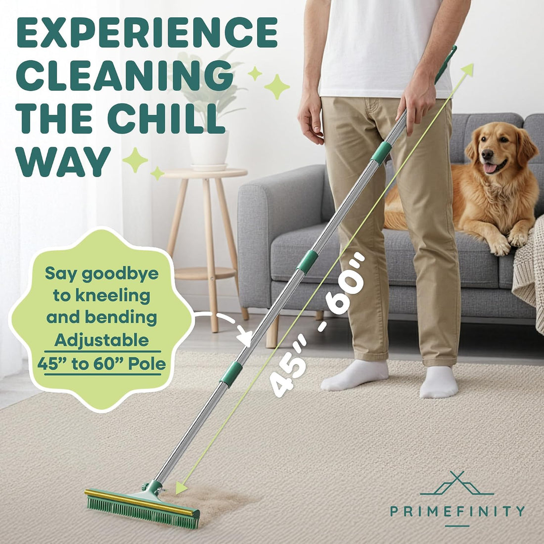Carpet Rake for Pet Hair Removal Tool with Copper Teeths