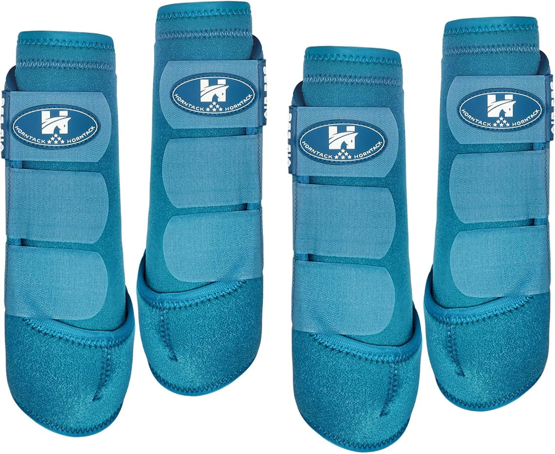 2 Pair Splint Boots for Horses Outdoor Sports(Pacific, Medium)