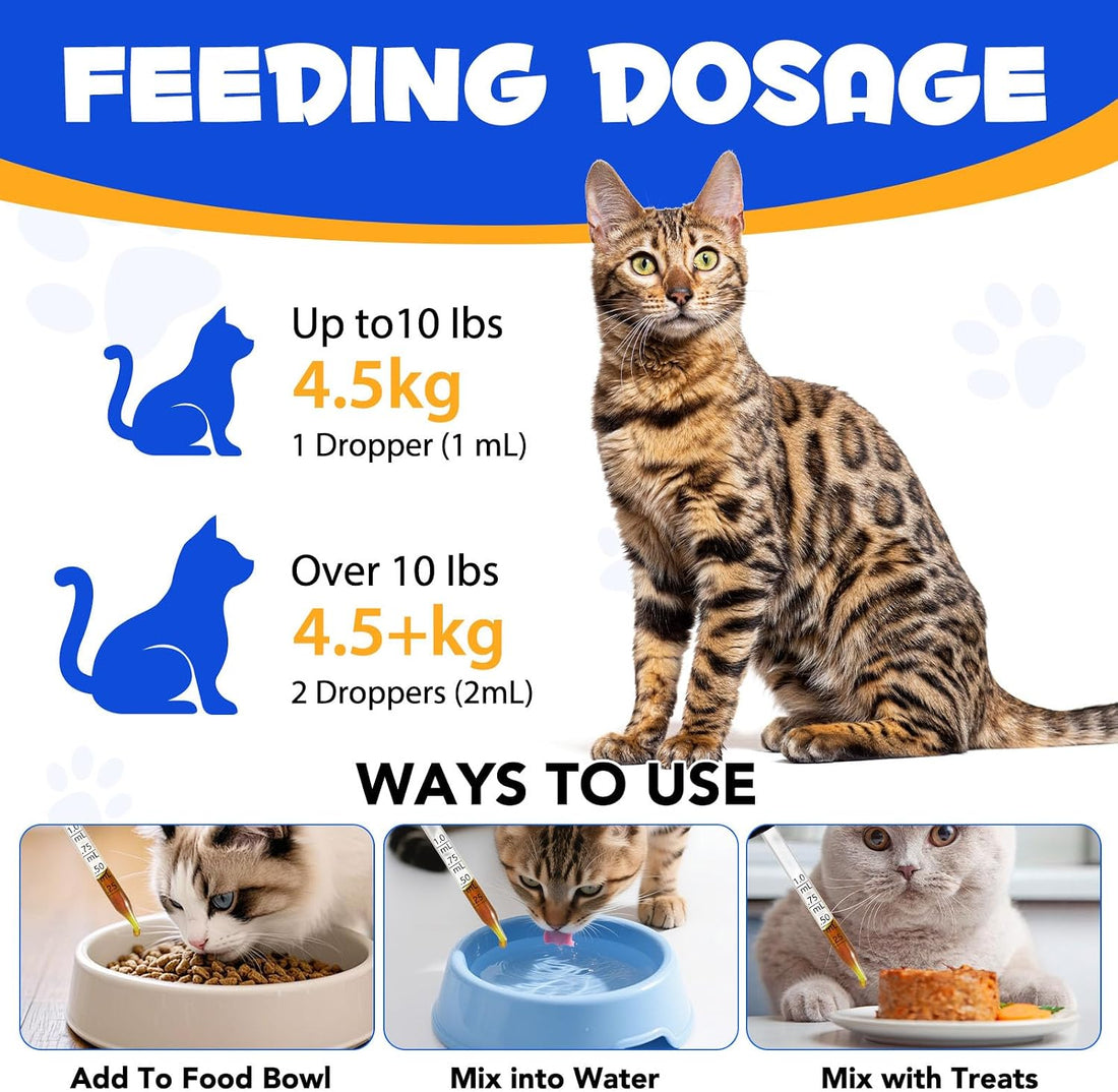 2 Pack Taurine Drops for Cats - Eyesight, Heart