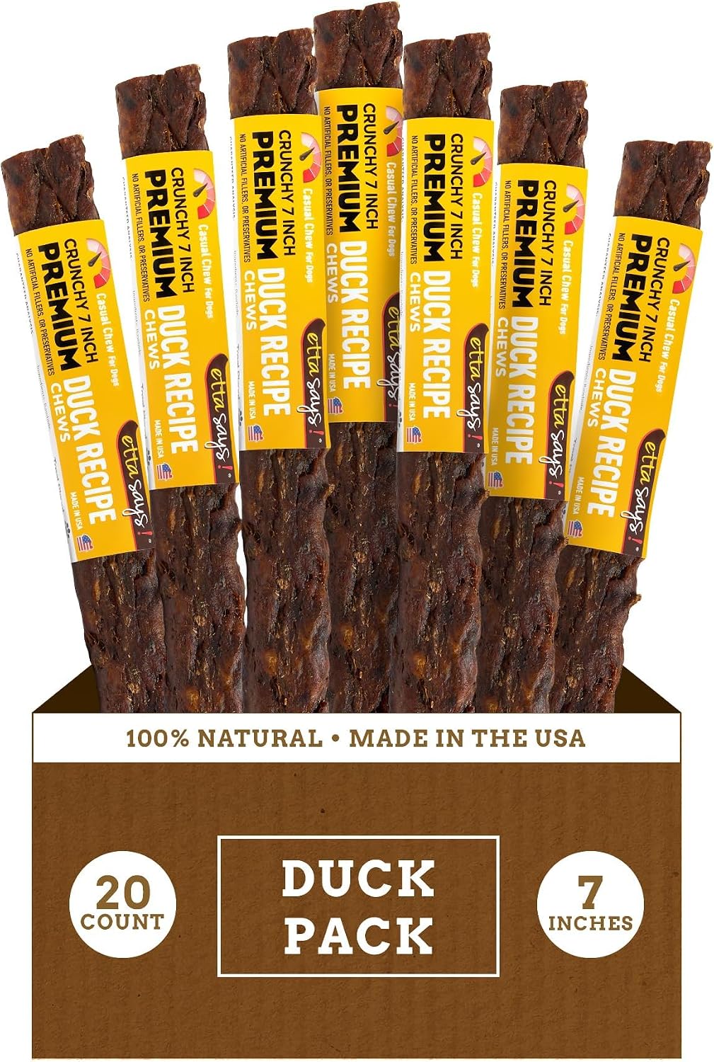 etta says! Premium Crunchy Dog Chews 7” Variety Pack